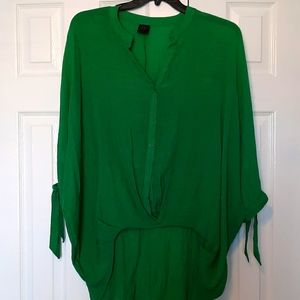 Green Hi-lo Blouse